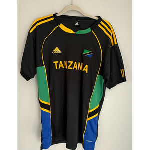 Adidas Tanzania National Team Soccer Jersey Black 2XL Home Aeroready Style